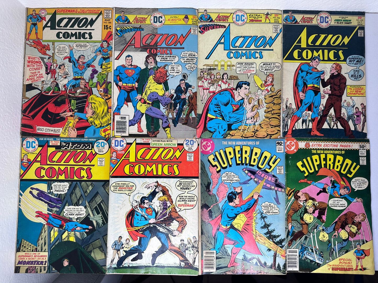 Bronze Age Superman & Superboy Comics Collection - 8 Vintage Marvels - DC Comics Classics - TreasuTiques