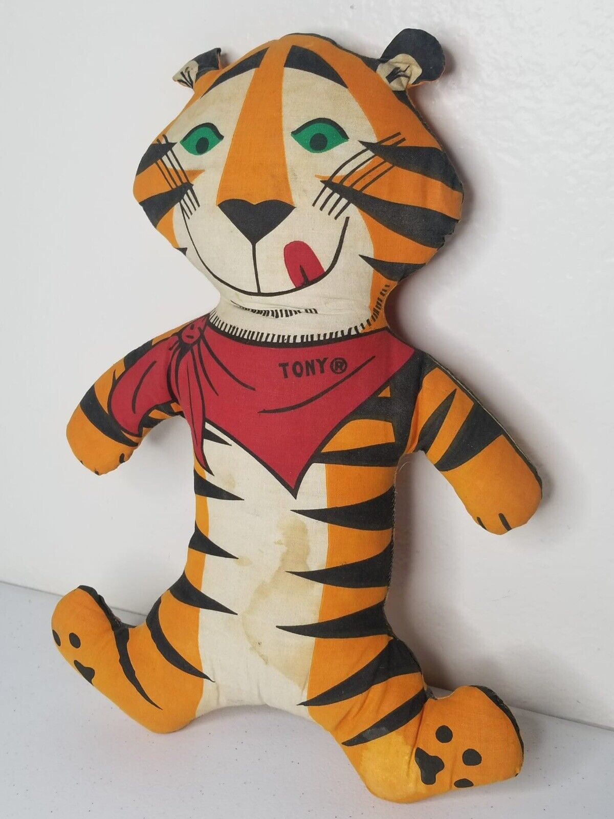 Vintage 1960s Plush Pillow Dolls Set - Charlie Chocks, Tony the Tiger, and Burger King - TreasuTiques