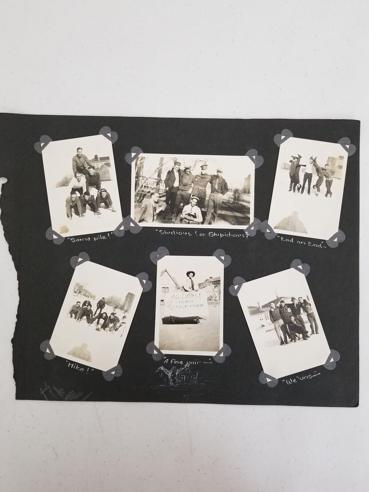 Authentic WW1 Soldier Group Photo Collection - Rare Military Memorabilia, 12-Piece Vintage Photo Album - TreasuTiques