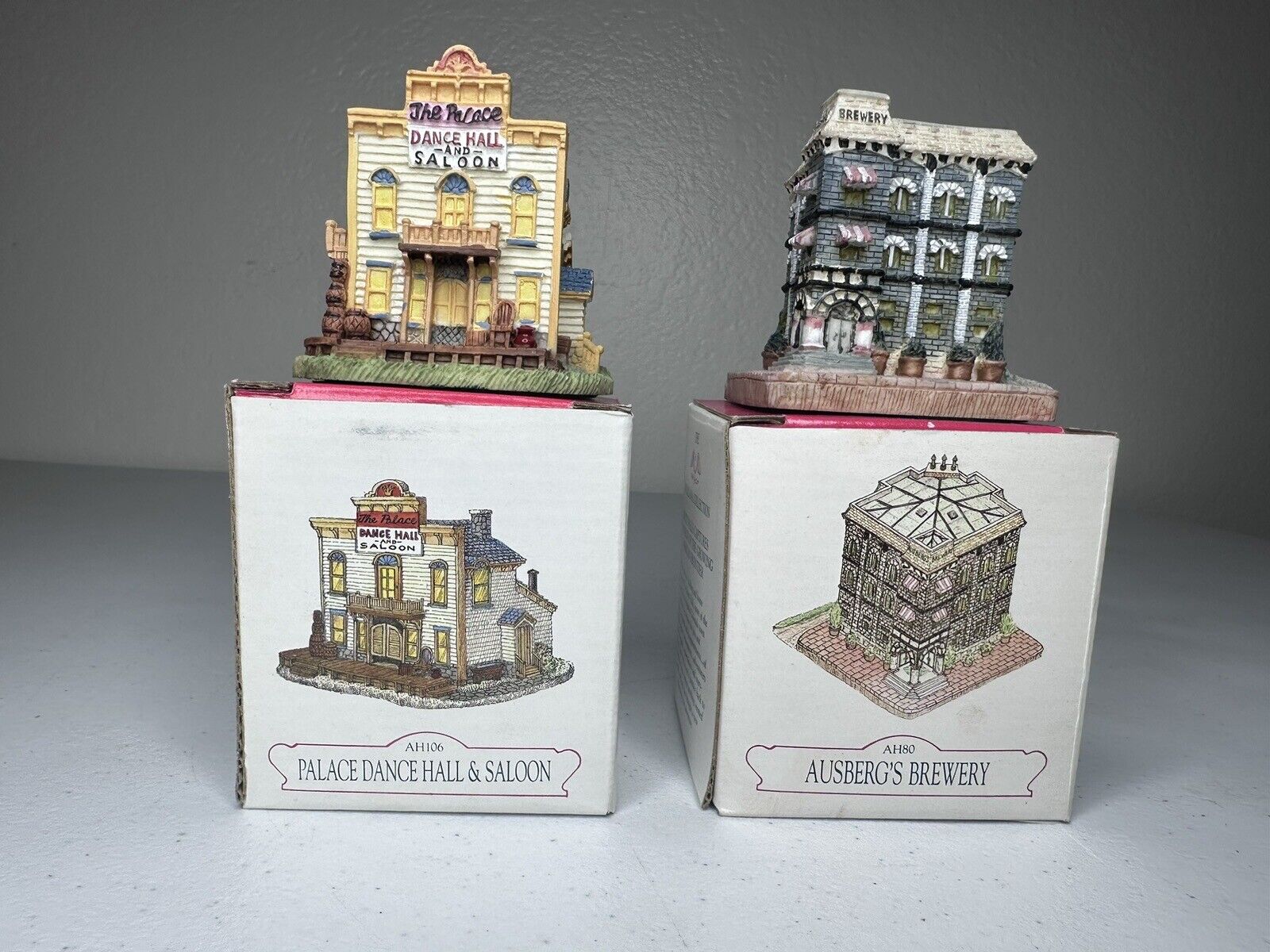 Christmas Village Set - Liberty Falls Palace Saloon & Ausberg's Brewery Buildings - New in Box - TreasuTiques