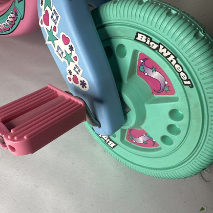 Rare 1975 Princess Edition Big Wheel 16" Tricycle - Retro Kids Toy in Pink and Blue - TreasuTiques