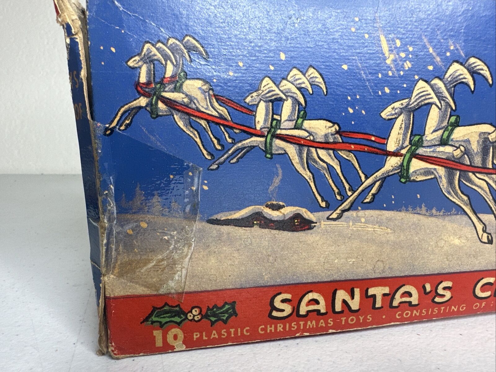 Vintage 1950s Santa's Candy Express Plastic Toy Set with Original Box - Rare Sears Collectible - TreasuTiques