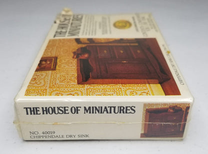 Vintage 1977 House of Miniatures 40019 Chippendale Dry Sink Kit - Sealed New Old Stock (NOS) - TreasuTiques