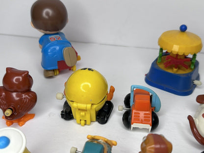 Vintage Tomy & Durham Wind-Up Toys Collection - Includes Pac-Man, Mickey Mouse, and More - Rare Nostalgic Lot from the 1970s - TreasuTiques