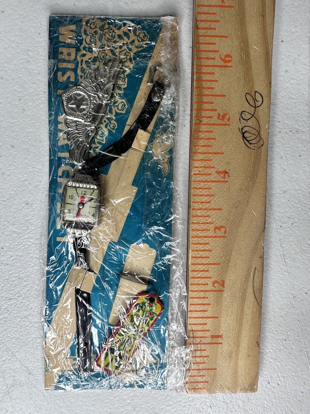 Vintage 1950s Japanese Toy Watch & Pin Set in Original Packaging - Rare Collectible - TreasuTiques