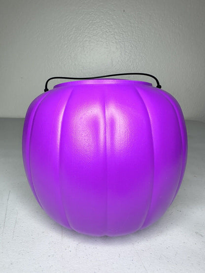 Vintage General Foam Purple Halloween Pumpkin Bucket - Collectible Jack O' Lantern with Handle - TreasuTiques