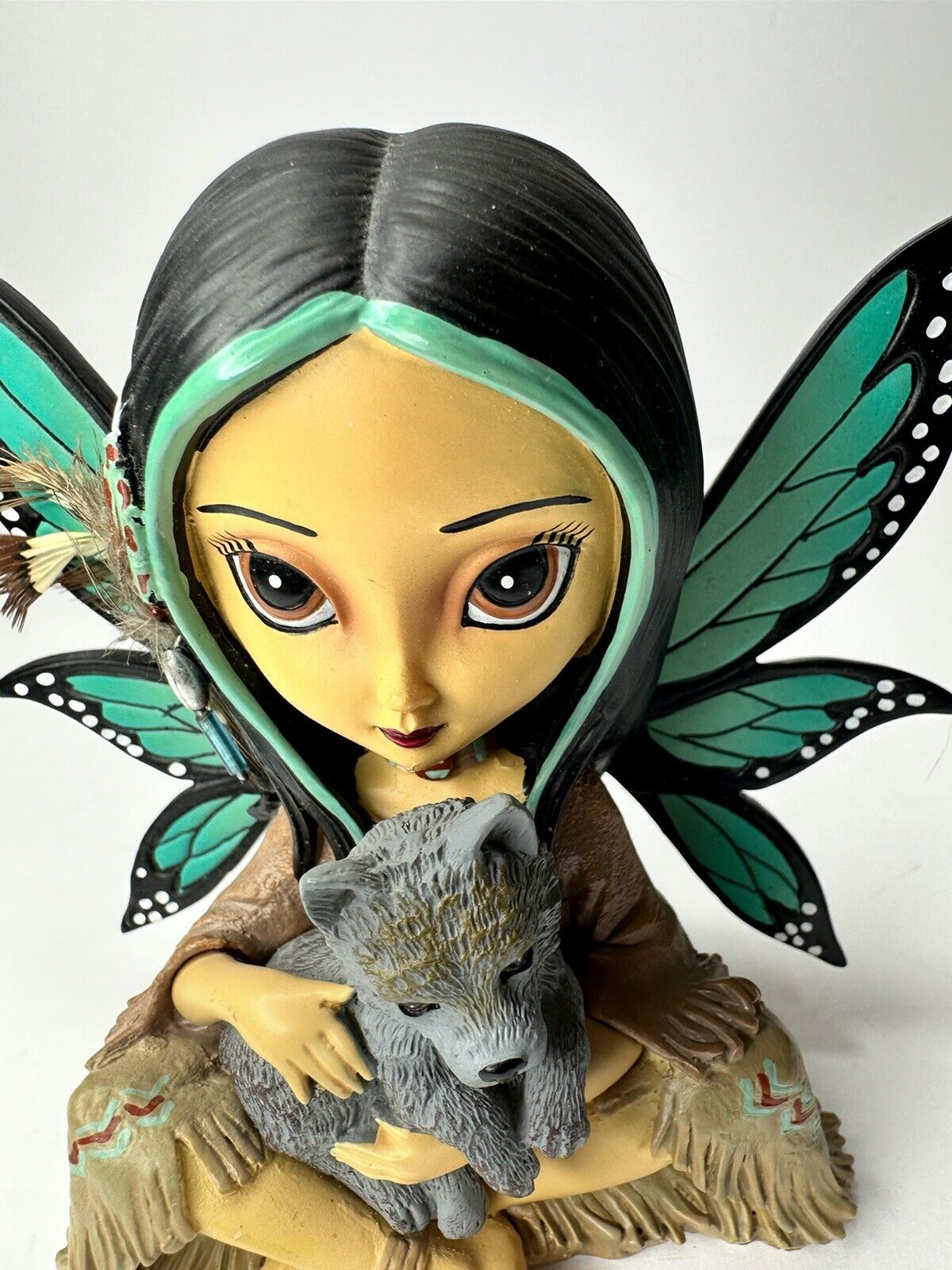 Jasmine Becket-Griffith Moonheart Spirit of Strength Fairy Indian Figurine - Hamilton Collection - TreasuTiques