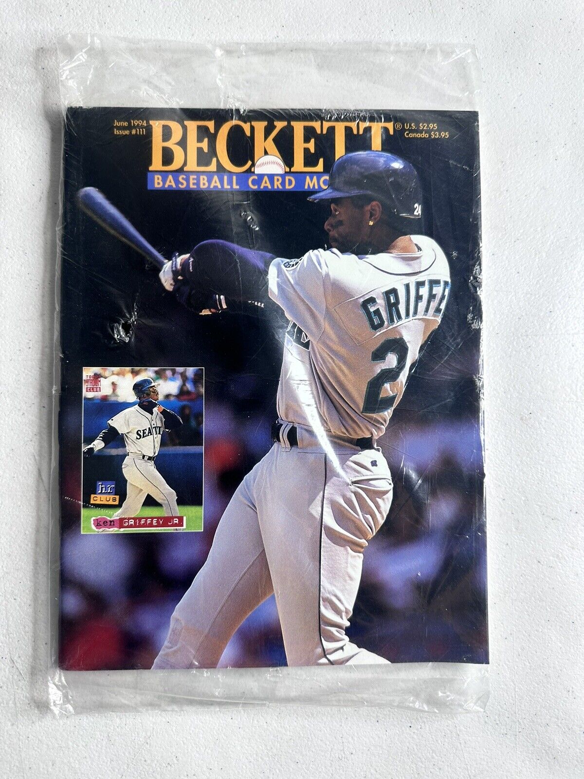 Mint Condition June 1994 Beckett Magazine Featuring Ken Griffey Jr. - Issue #111 - MLB Mariners Collectible - TreasuTiques