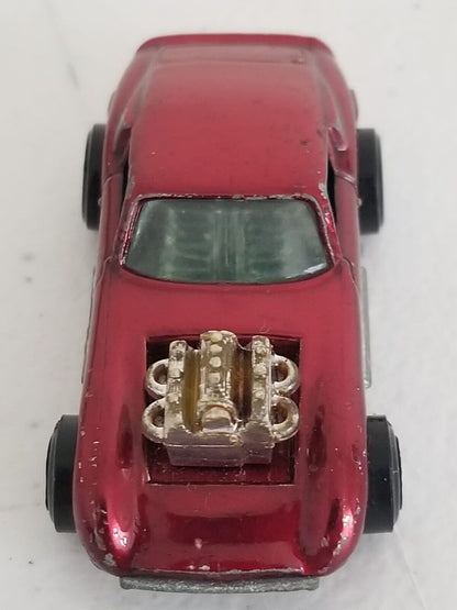 Vintage 1970 Johnny Lightning Topper Frantic Ferrari in Red - Collectible Toy Car - TreasuTiques