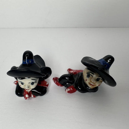 Rare Vintage 1960s Witches Salt & Pepper Shaker Set - Made in Occupied Japan - Halloween Decor - TreasuTiques