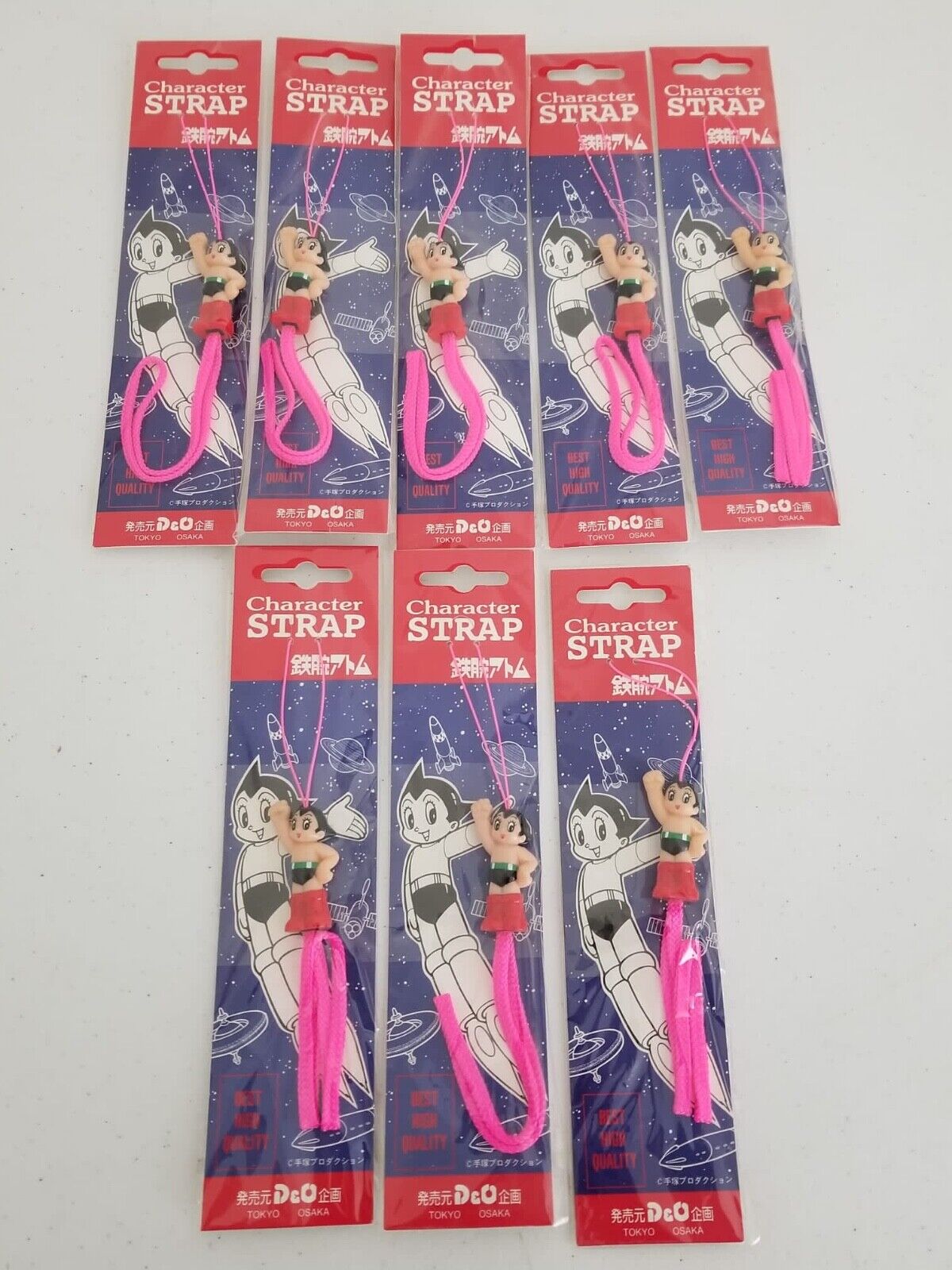 Exclusive Set of 8 Astro Boy Hot Pink Vintage Straps - Japan Exclusive, New & Ultra-Thin - TreasuTiques