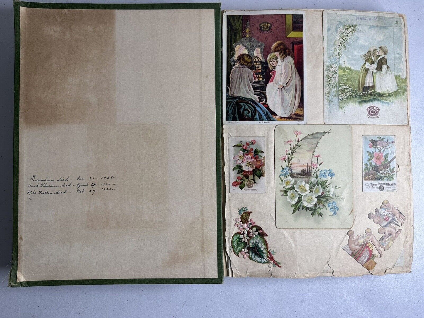 Antique 1880s-1900s Scrapbook Album with 250+ Cards - Tobacco, Advertising, and Rare Collectibles - TreasuTiques