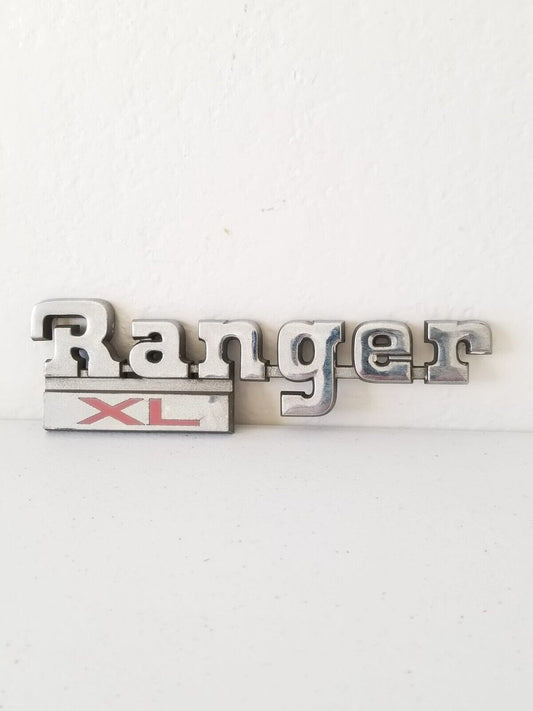 Vintage 1983-1988 Ford Ranger XLT OEM Fender Emblem - Authentic Chrome Restoration Part - TreasuTiques