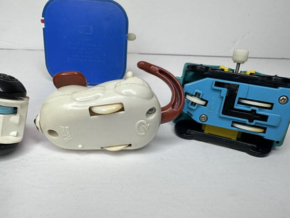 Vintage Tomy & Durham Wind-Up Toys Collection - Includes Pac-Man, Mickey Mouse, and More - Rare Nostalgic Lot from the 1970s - TreasuTiques