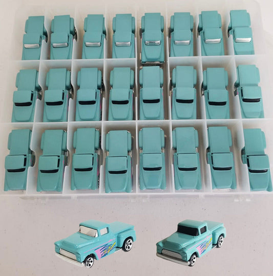 1956 Hot Wheels Chevrolet StepSide Pickup 48pc Lot - 8 Chrome Windshield Variants - Mint Condition - TreasuTiques