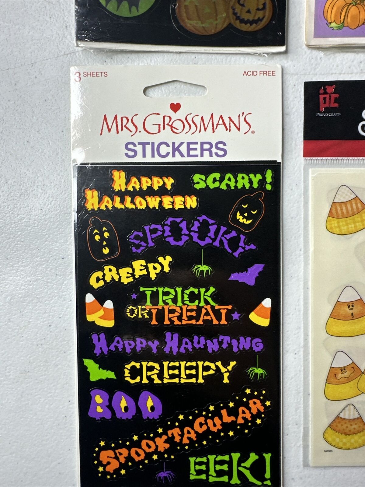 Complete Vintage Halloween Sticker Pack Lot – Disney, Mrs. Grossman's, Sealed & Opened Mixed Sheets - TreasuTiques