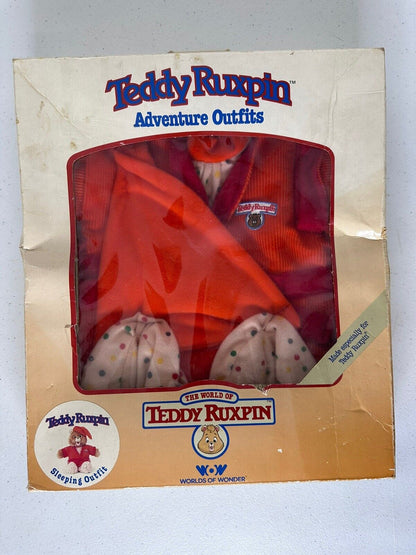 Vintage Teddy Ruxpin Collectible Clothing Set - Mint Condition Adventure Outfits (Winter & Sleeping Outfits) - TreasuTiques