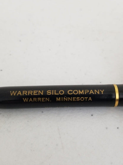 Vintage Warren Silo Company Black & Gold Mechanical Pencil No. 403BA - Collector’s Item from Minnesota - TreasuTiques