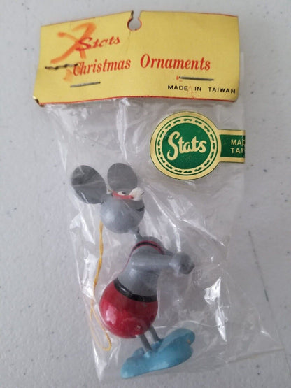 Vintage Sealed Christmas Elf Figurine Ornaments from Taiwan - Retro Holiday Decor Set - TreasuTiques