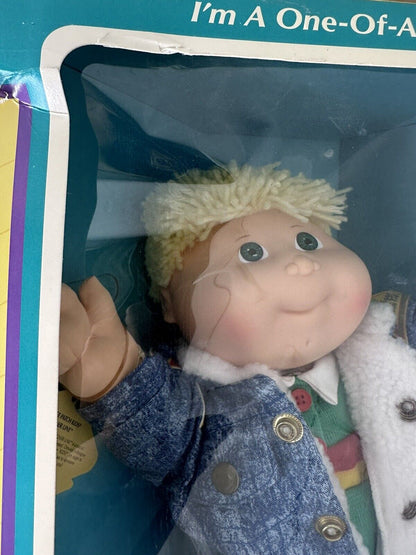 Rare 1989 Cabbage Patch Kids Arthur Brent - Blonde Hair, Blue Eyes, Full Original Outfit - Vintage Collectible Doll - TreasuTiques
