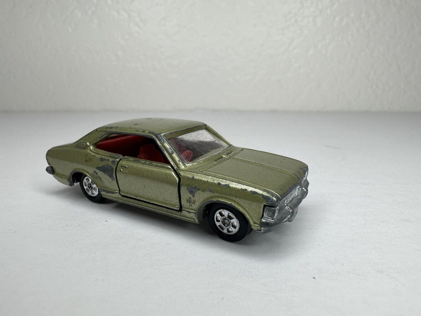 Vintage Tomica Greenish Gold Colt Galant HT GS - Olive Green, Red Interior 2-Door Diecast Model Car - TreasuTiques