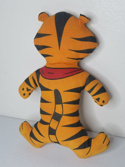 Vintage 1960s Plush Pillow Dolls Set - Charlie Chocks, Tony the Tiger, and Burger King - TreasuTiques