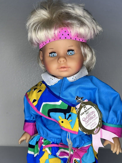 Rare 1987 Zapf Creation Doll - Blond Hair, Blue Eyes, Authentic West Germany Certificate - Vintage Collectible - TreasuTiques