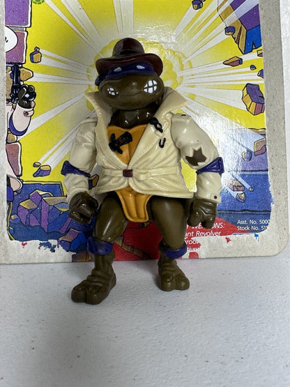 1990 TMNT Undercover Donatello Figure with Detective Disguise - Original Unpunched Collector’s Item - TreasuTiques