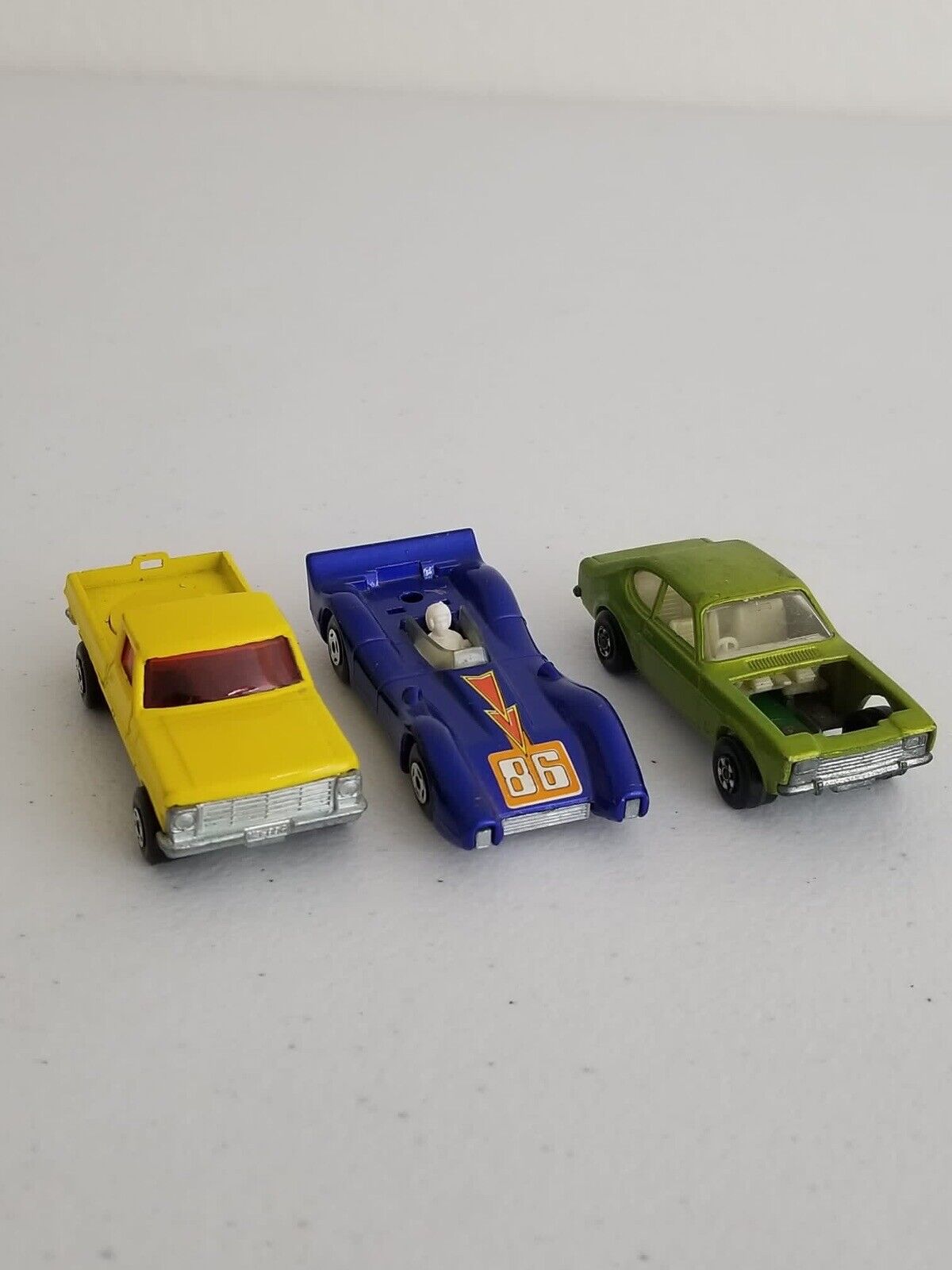 Vintage Matchbox Lesney Rolamatics Lot of 3 - Wild Life Truck, Hot Rocker, Blue Shark (1970s Collectibles) - TreasuTiques