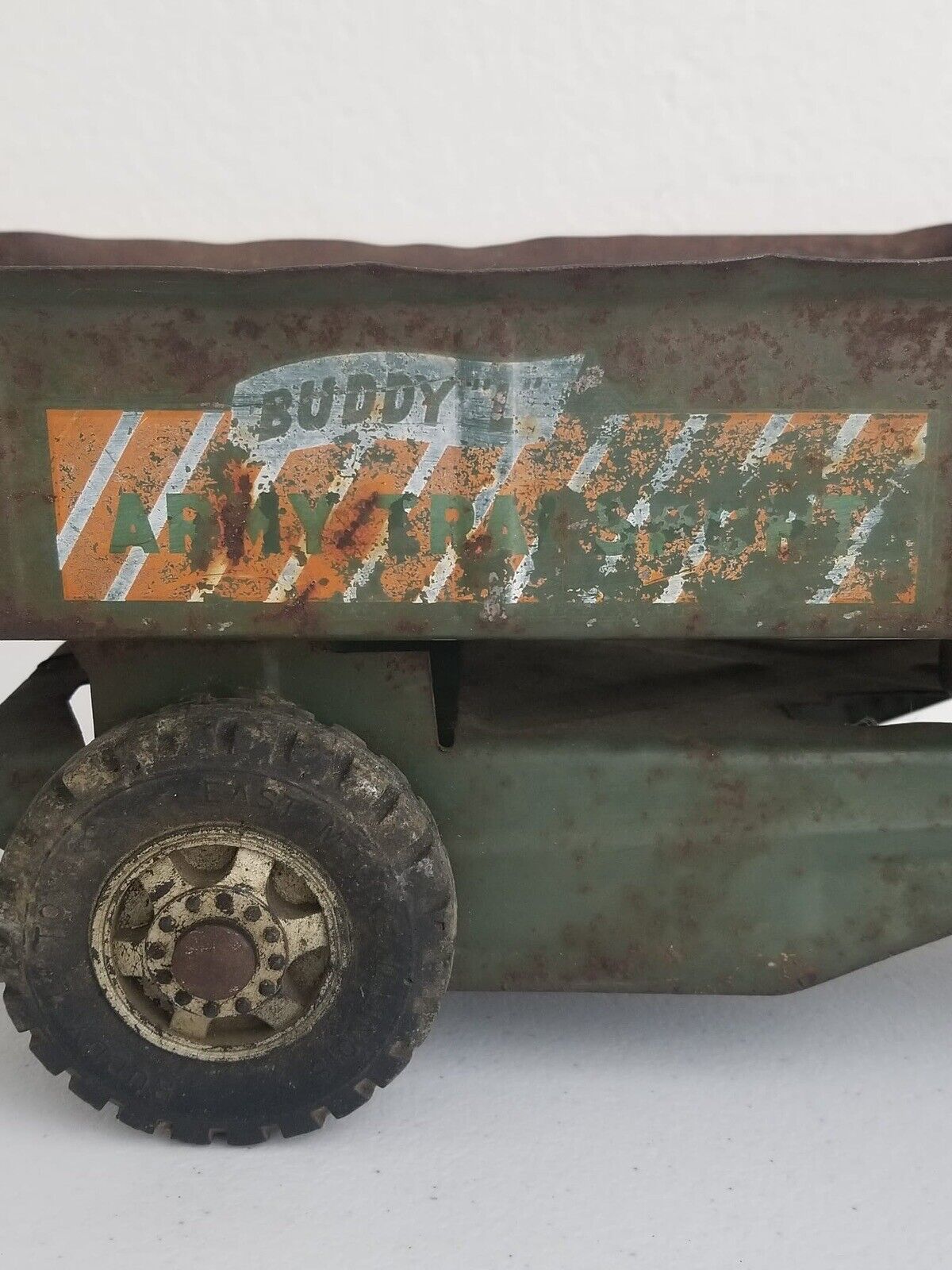 Vintage Buddy L Army Supply Corps Pressed Steel Truck - Rare Military Collectible - TreasuTiques