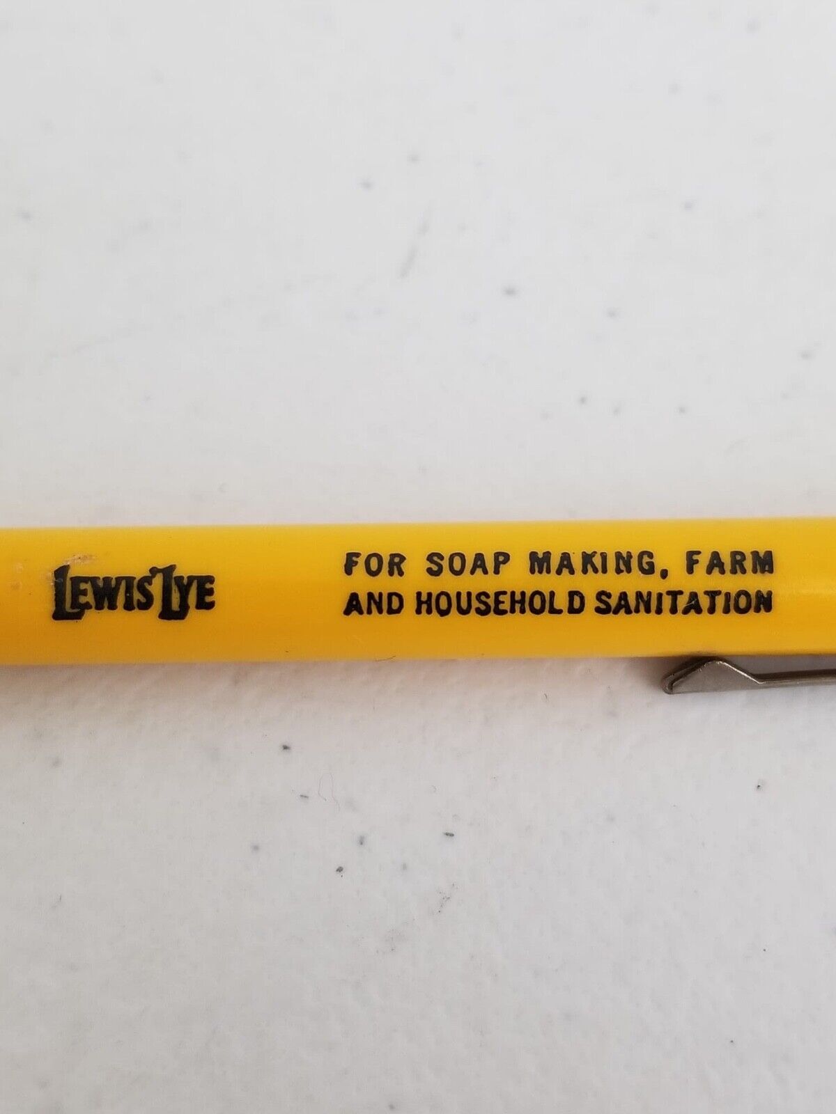 Rare Vintage Yellow Scripto Mechanical Pencil - Atlanta USA Promotional Collectible for Lewis Lye and Knox-Out DDT Insecticides - TreasuTiques