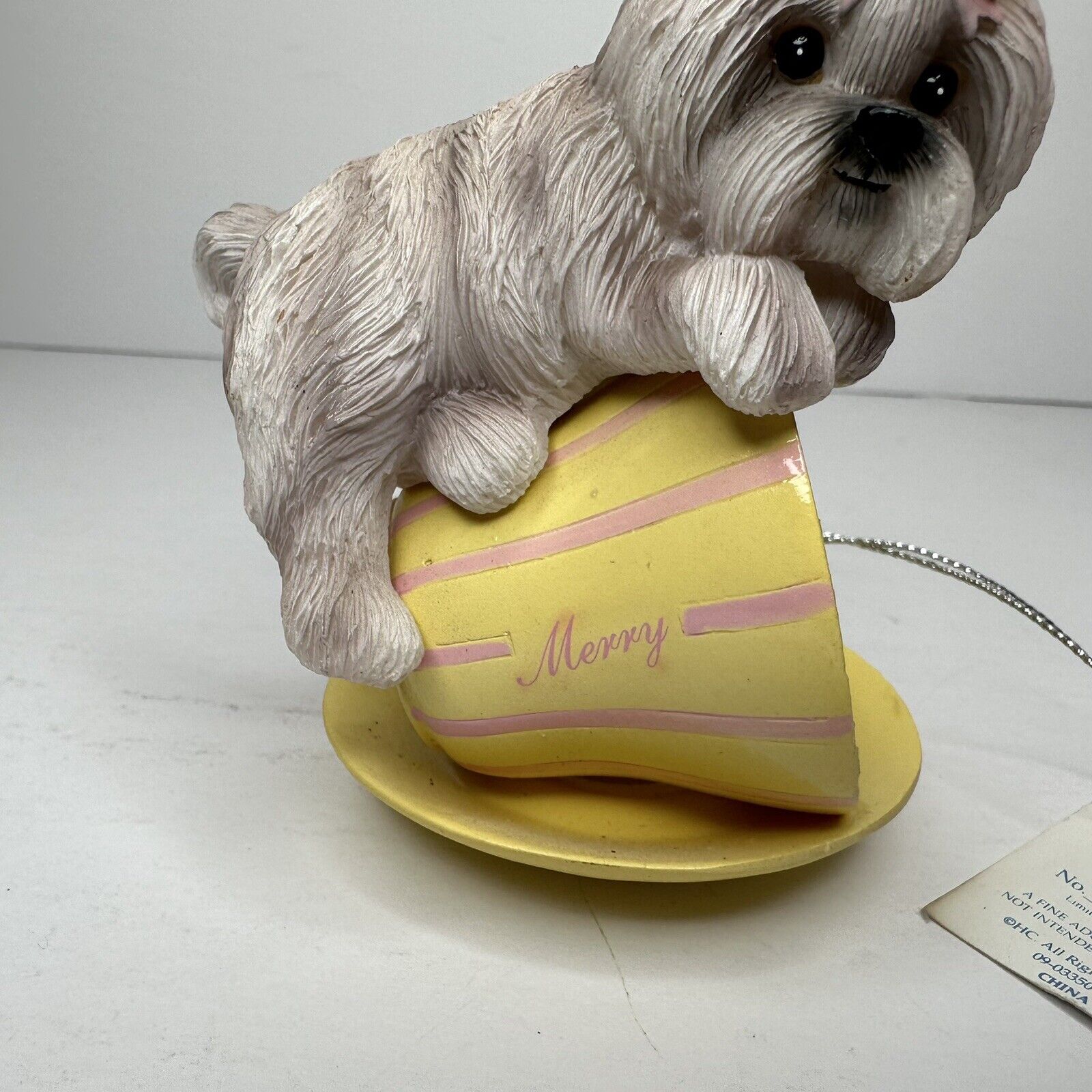 Hamilton Collection Shih Tzu Teacup - Dog Figurine Collectible "Tea-riffically Merry Personalitea" - TreasuTiques