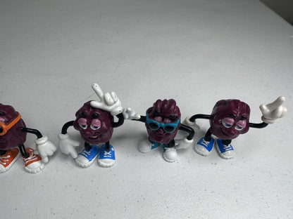 Vintage 1980s California Raisins Clay Figures - Iconic R&B Collectible Set of 6 - TreasuTiques