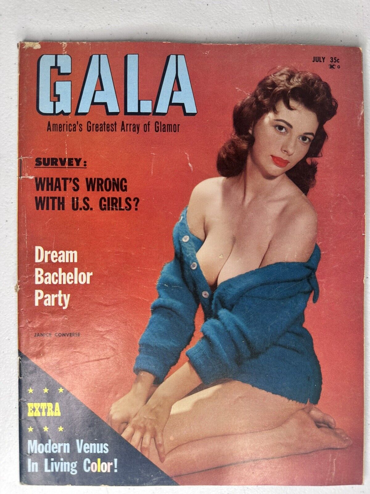 1961 GALA Men's Magazine - July Issue - Rare Vintage Glamour Collectible - TreasuTiques