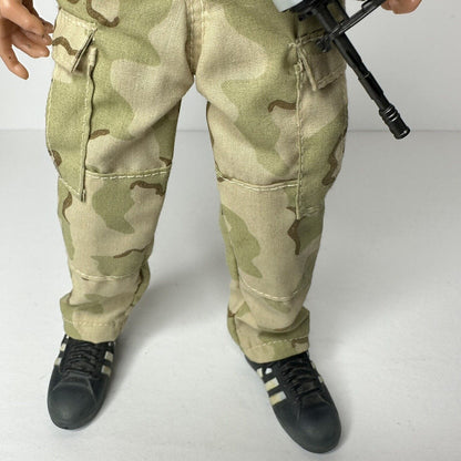 Authentic 1999 WWII Dragon Models 12" US Army Soldier Action Figure with Adidas Shoes - TreasuTiques