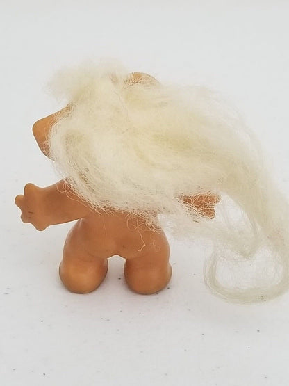 Adorable Vintage 1964 Troll Doll - 2.5" Miniature with White Hair & Amber Eyes - Collectible Figurine - TreasuTiques