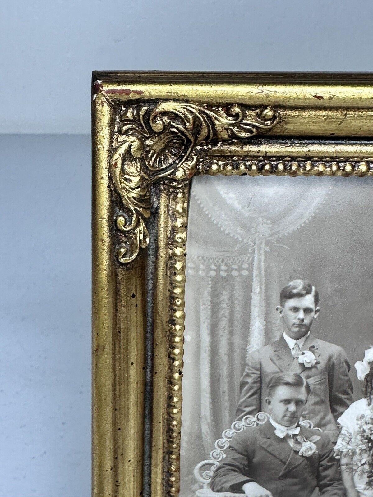Antique Victorian Family Portrait in Ornate Gold Frame - Timeless Elegance & Vintage Charm - TreasuTiques