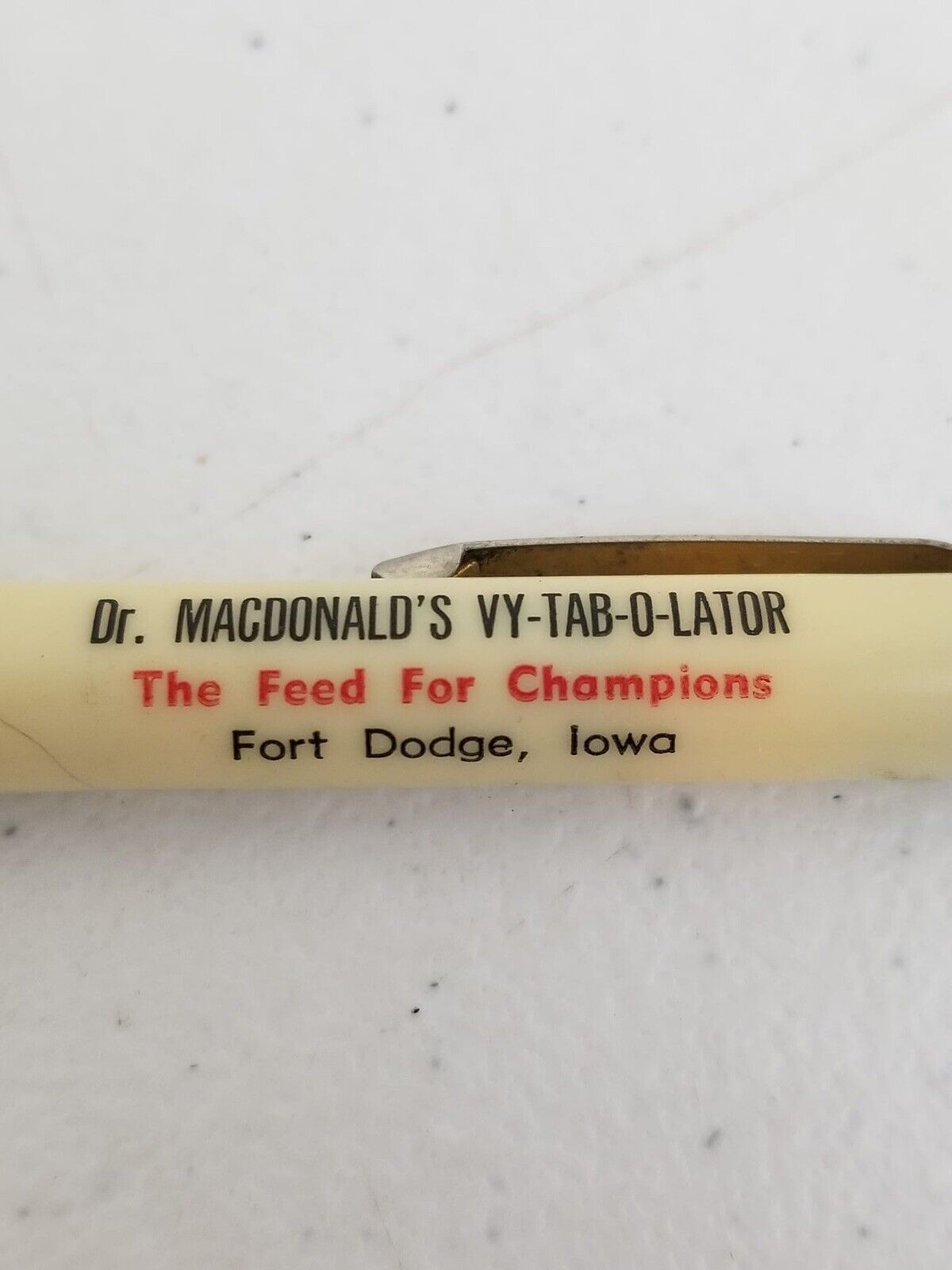 Collectible Vintage Ritepoint Mechanical Pencil – Rare Vy-Tab-O-Lator Promotional from Fort Dodge, Iowa - TreasuTiques