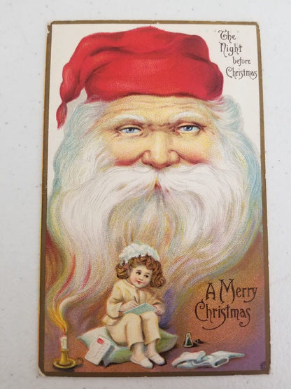 Vintage Christmas Postcards Lot of 3 - Santa, Children, Drum - Early 1900s Collectibles - TreasuTiques