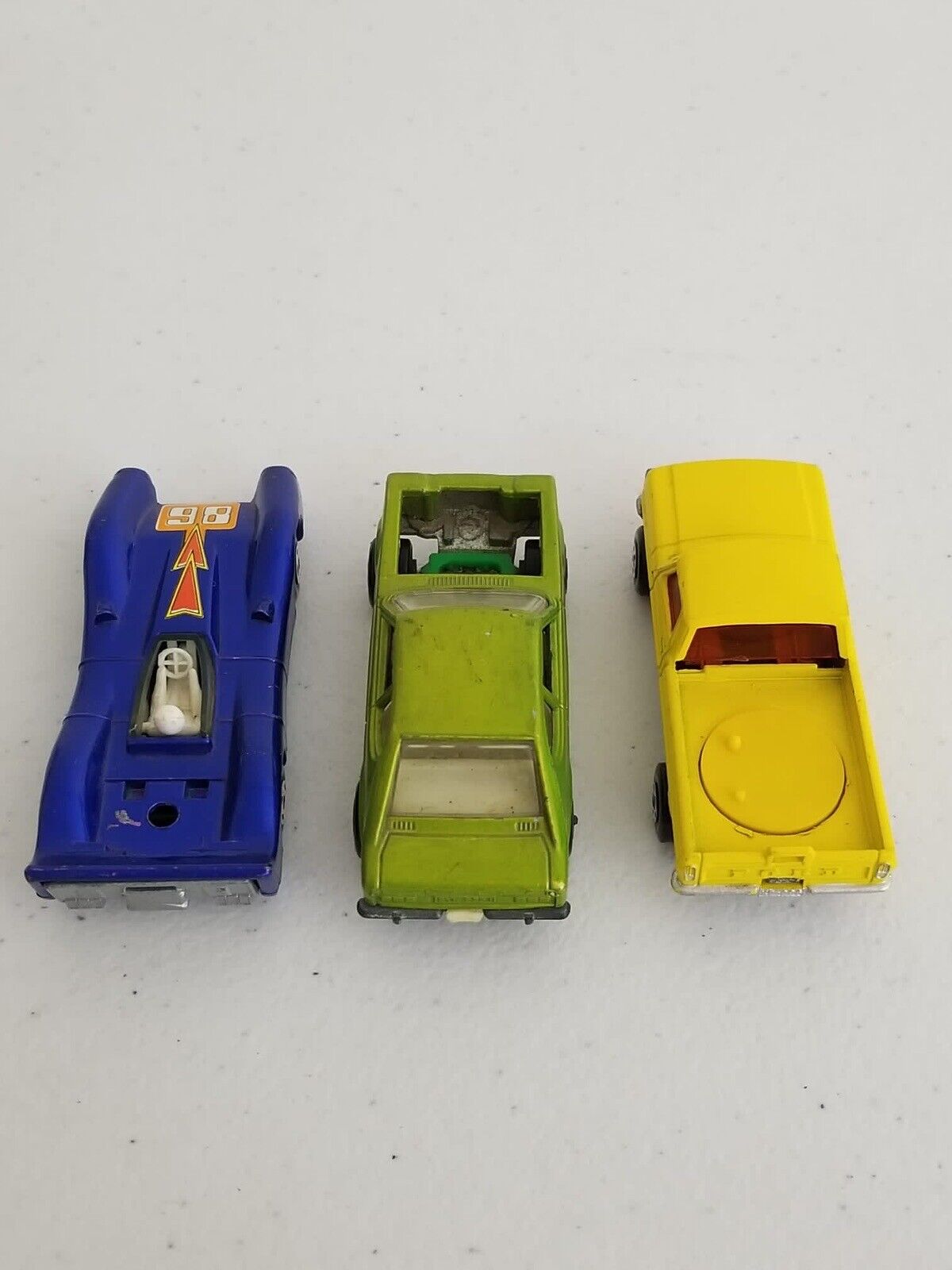 Vintage Matchbox Lesney Rolamatics Lot of 3 - Wild Life Truck, Hot Rocker, Blue Shark (1970s Collectibles) - TreasuTiques