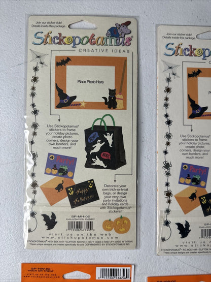 Vintage 1990s Halloween Sticker Collection - Trick or Treat, Candy Corn & More - Spooky Scrapbooking Supplies - TreasuTiques