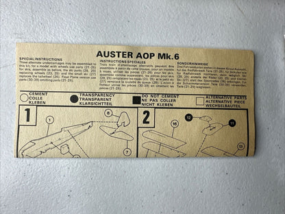 Vintage Airfix Auster AOP VI Model Kit 1/72 Scale - Complete Collectible for Model Enthusiasts - TreasuTiques