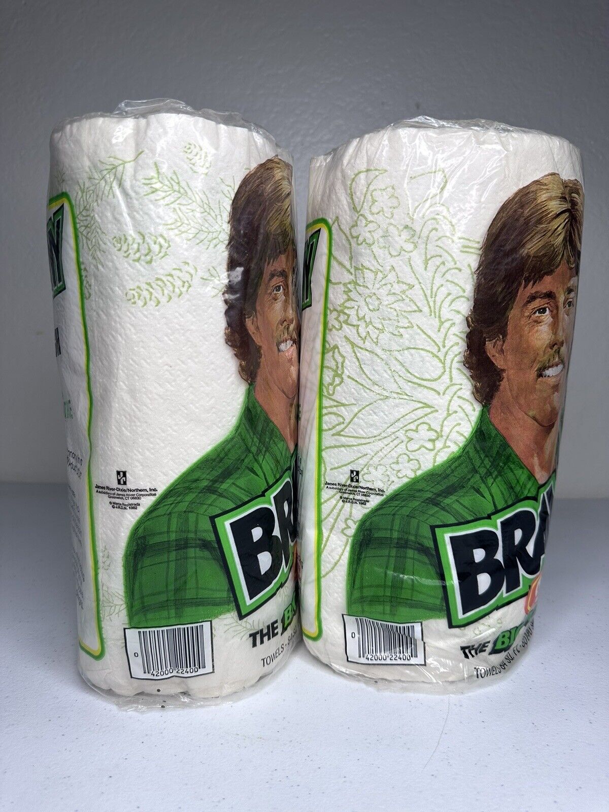 Rare Vintage 1982 Brawny Designer Paper Towels - NOS White Collectible - Big, Tough, and Iconic - TreasuTiques