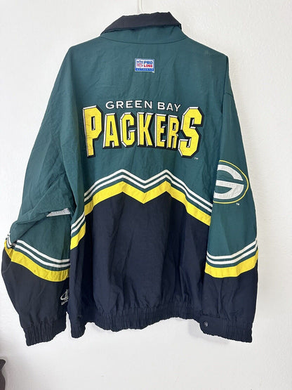 Vintage 1990s Green Bay Packers NFL Pro Line Puffer Jacket - XL Authentic Team Gear - TreasuTiques