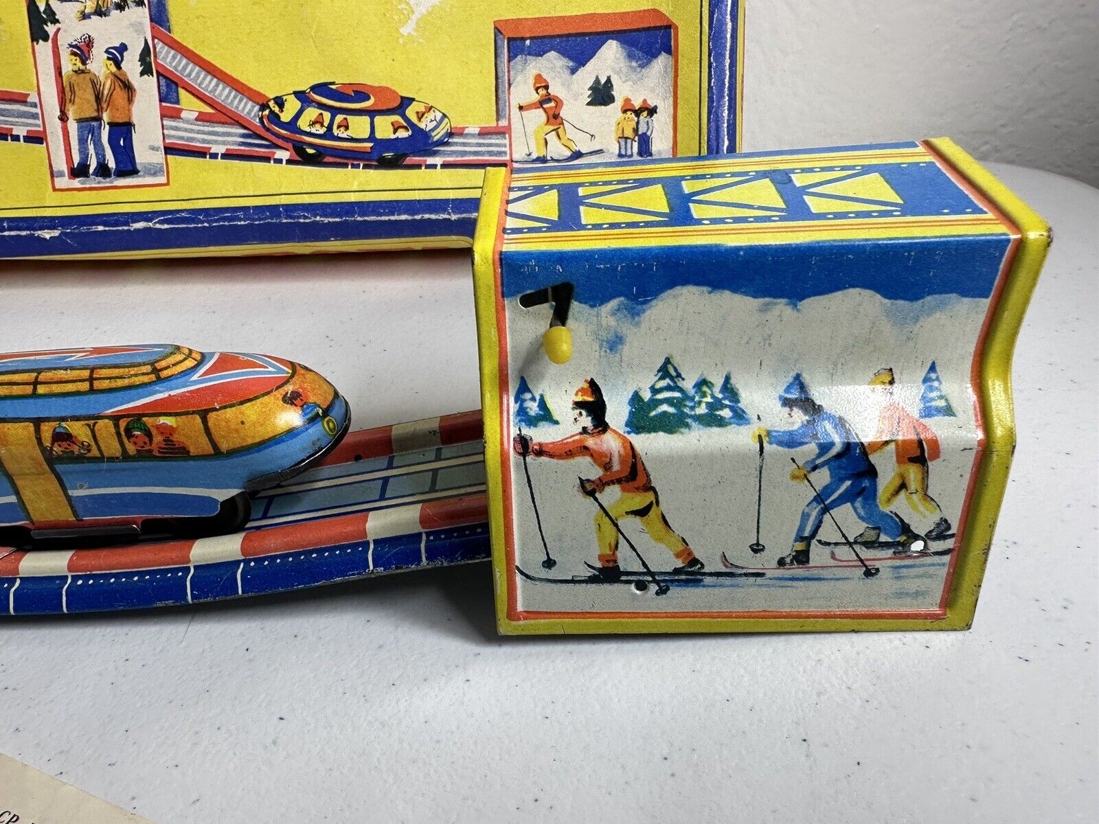 Rare Vintage USSR Tin Wind-Up Mountain Road Toy - Горная Дорога Collectible - TreasuTiques