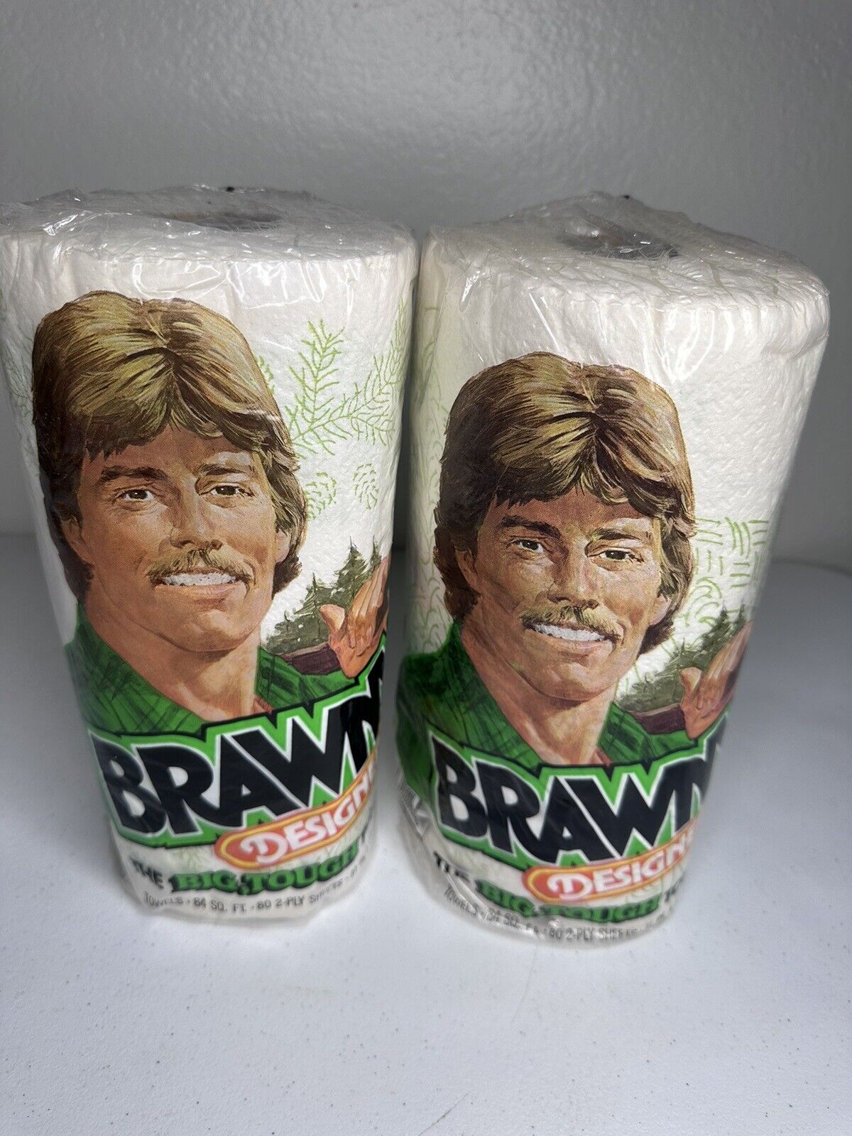 Rare Vintage 1982 Brawny Designer Paper Towels - NOS White Collectible - Big, Tough, and Iconic - TreasuTiques