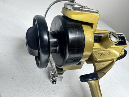 Rare Olympic Spark 3120 Vintage Gold Spinning Fishing Reel - Made in Korea - TreasuTiques