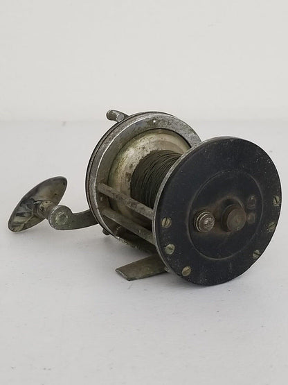 Vintage Aluminium Fishing Reel - Collectible Angling Equipment with Unique Knob Handle - TreasuTiques