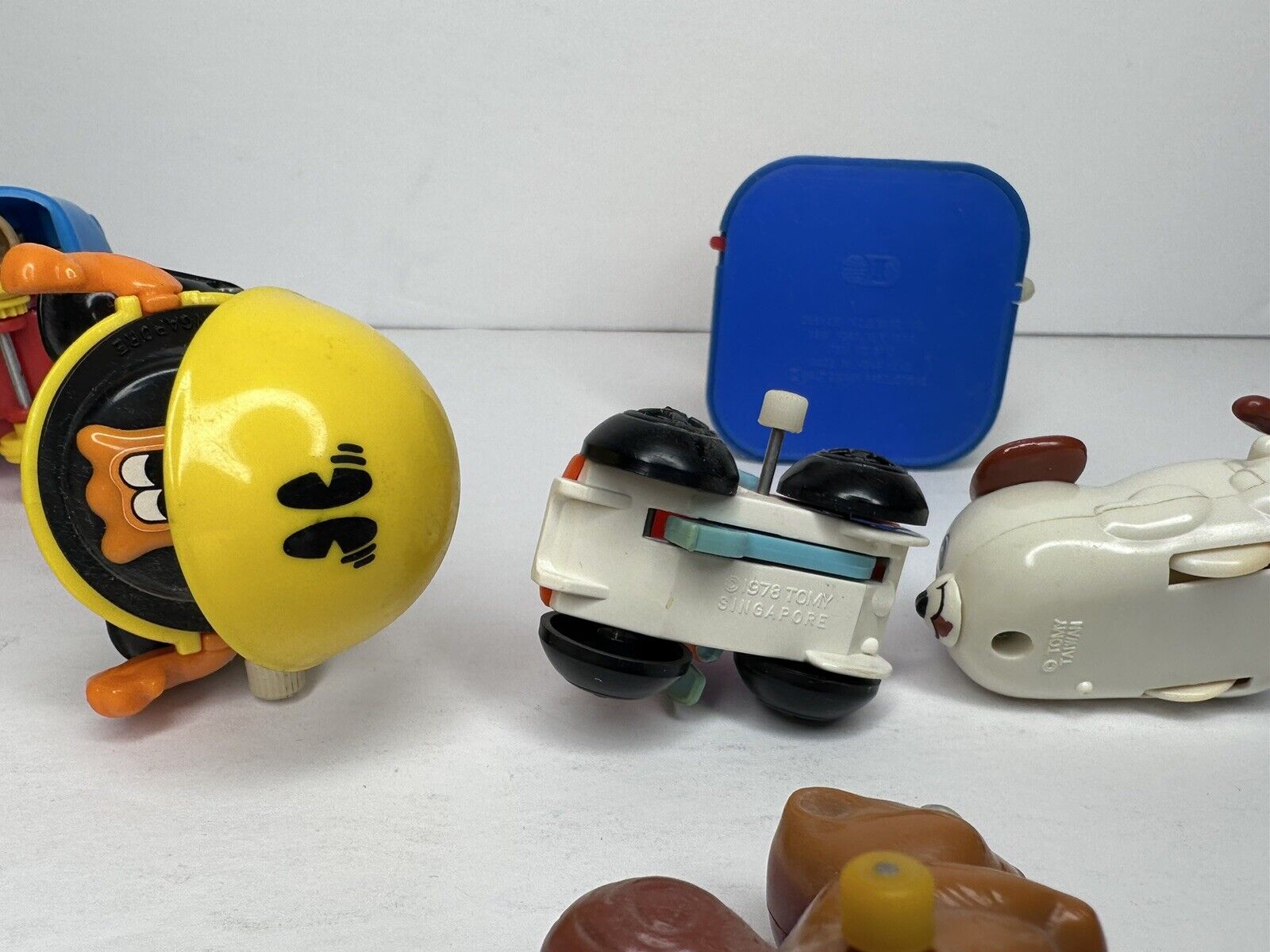 Vintage Tomy & Durham Wind-Up Toys Collection - Includes Pac-Man, Mickey Mouse, and More - Rare Nostalgic Lot from the 1970s - TreasuTiques