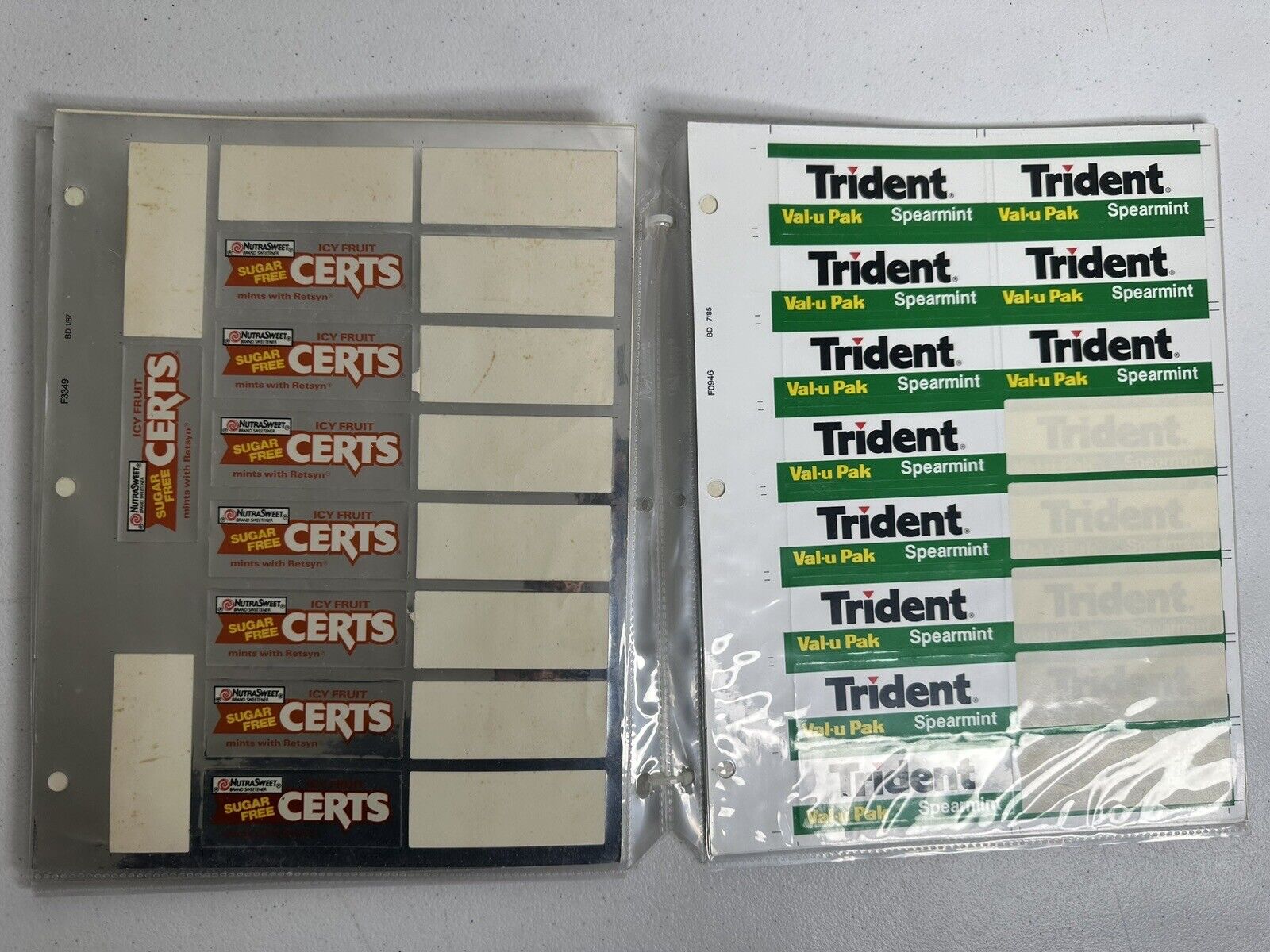Vintage 1980s Candy & Gum Display Stickers - 14 Sheet Set of Rare Collectible Labels - TreasuTiques